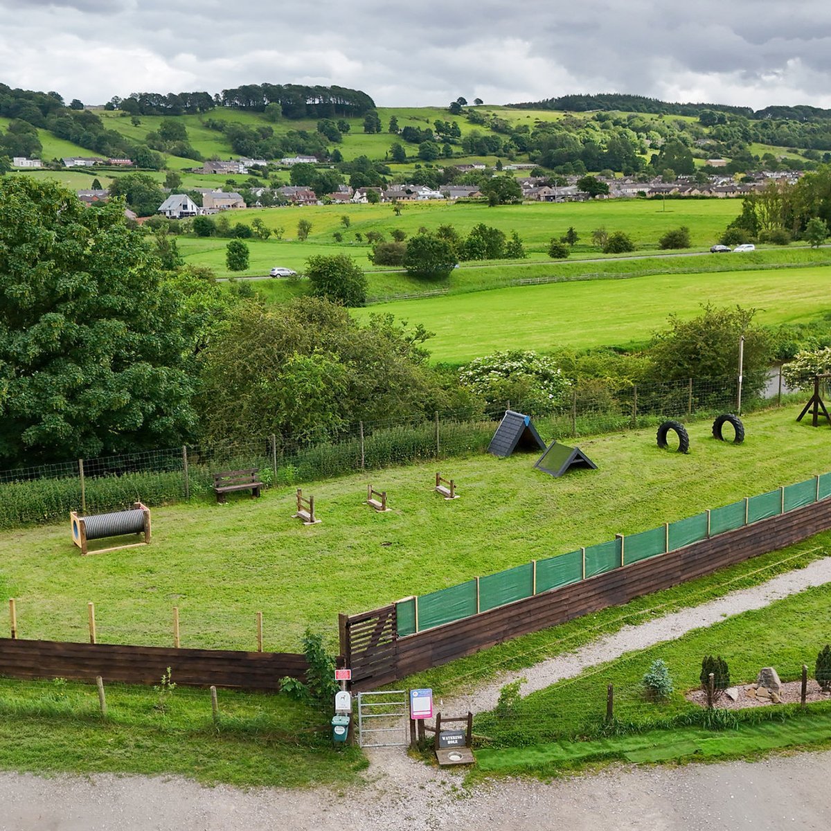 The Bark Park Secure Fields, Whalley in Lancashire